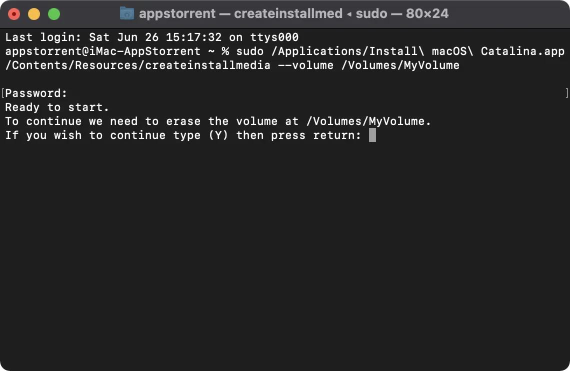 Создание загрузочной флешки с macOS